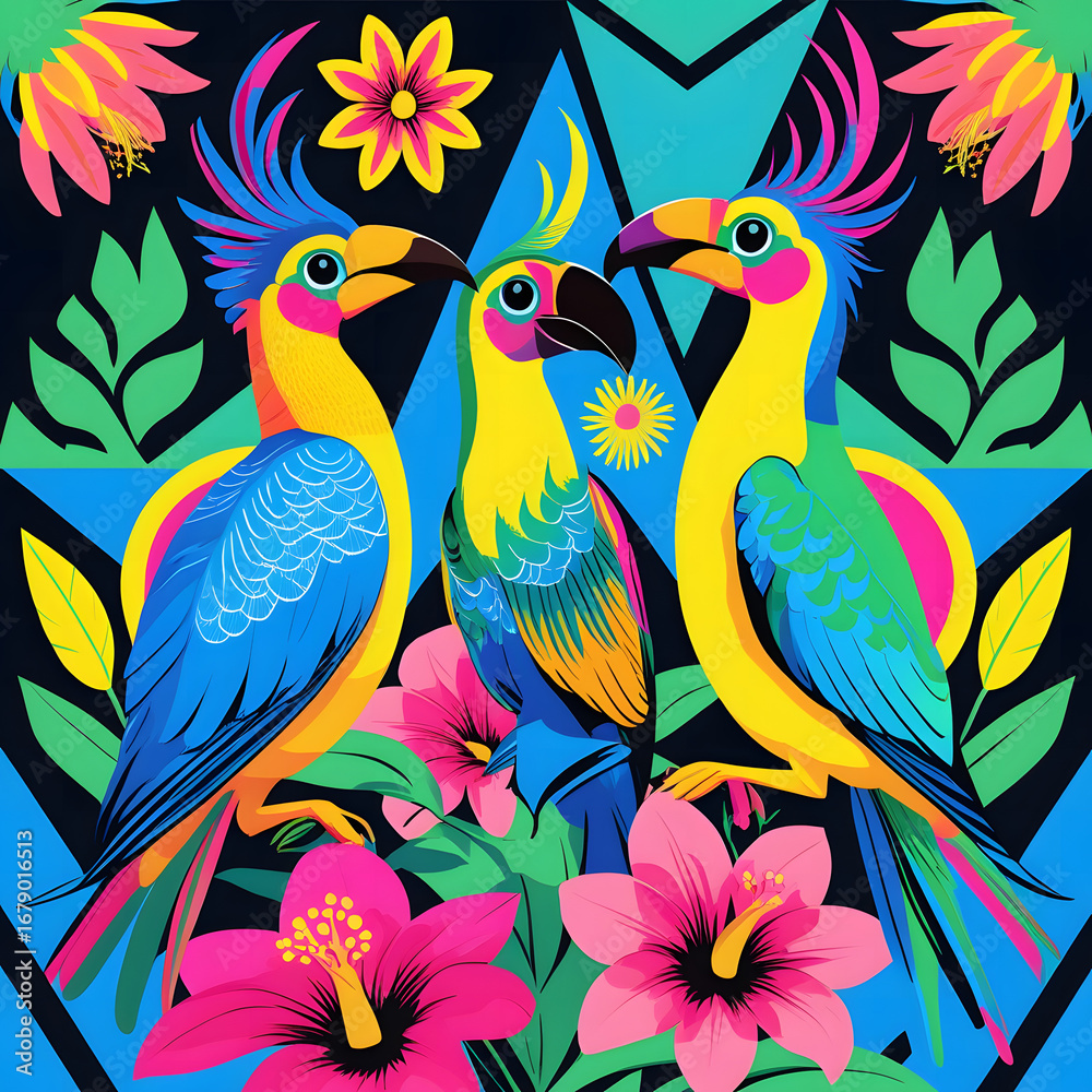 Obraz premium birds on a branch