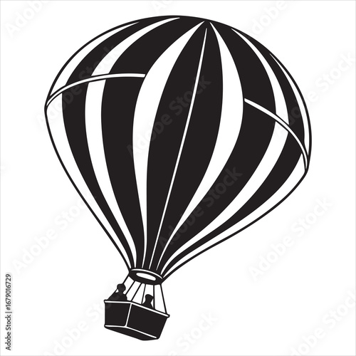 air balloon Silhouette vector