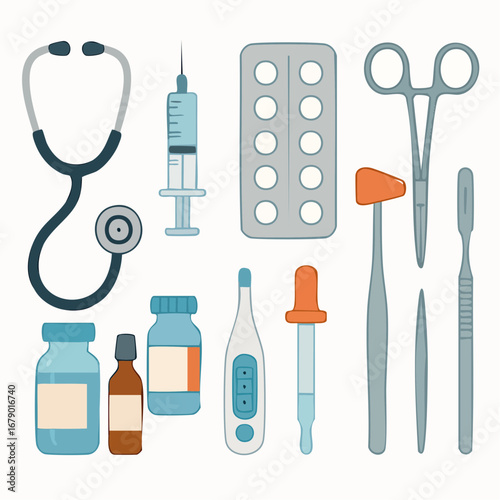 vector set of medical objects
