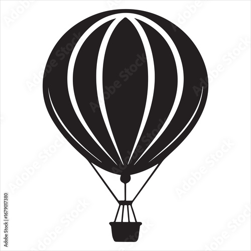 air balloon Silhouette vector