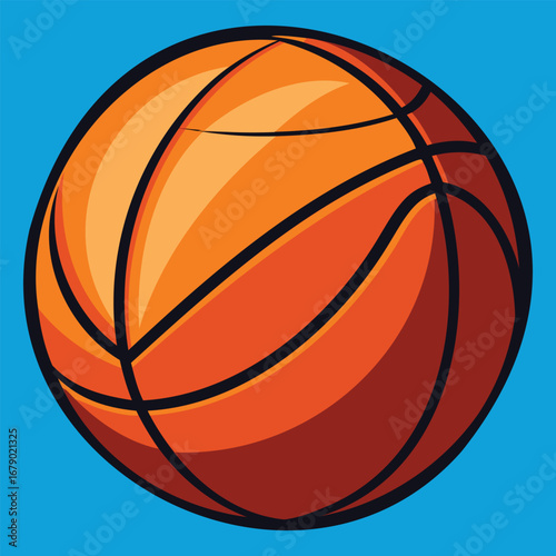 Basketball Ball and Sports Graphic Design Illustration