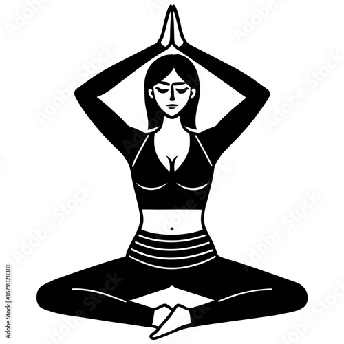 Flat design woman performing yoga poses with vibrant colors