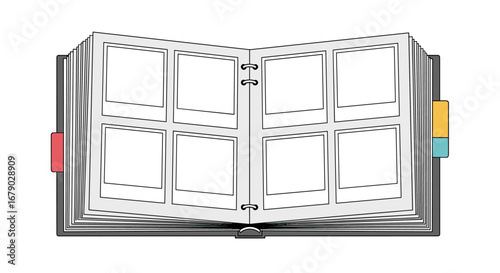 Illustrated storybook template ready for personal memories and creative adventures waiting to be filled
