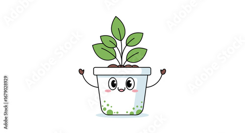 This adorable houseplant character with googly eyes is ready to bring greenery to your life