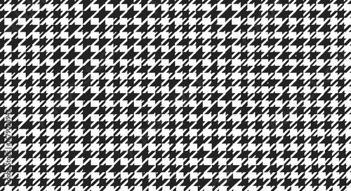 Classic black and white houndstooth pattern for timeless style and elegant textile design
