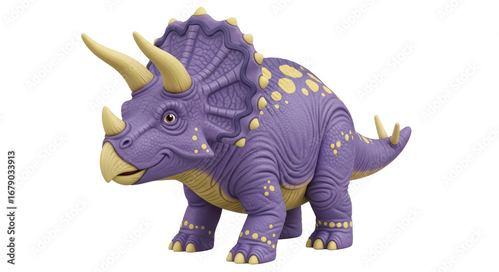 Fototapeta premium Isolated Cartoon Triceratops