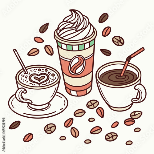 Coffee, cake, and hot beverages are a delicious breakfast or restaurant treat