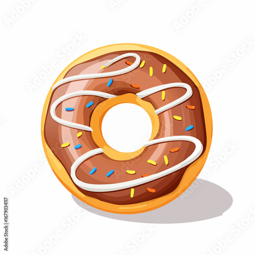 Donut mit Schokoglasur und Streuseln
