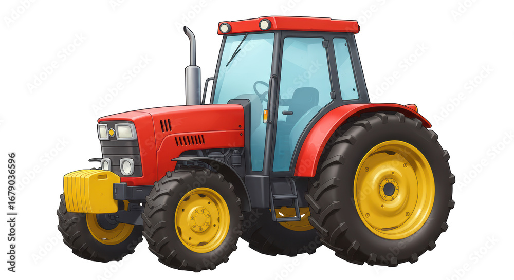 Obraz premium Isolated Tractor