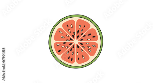 Refreshing citrus slice fruit summer refreshment healthy diet tropical