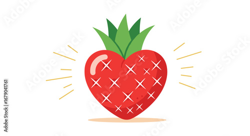 Fruity heart pineapple love delicious sweet taste tropical vibes