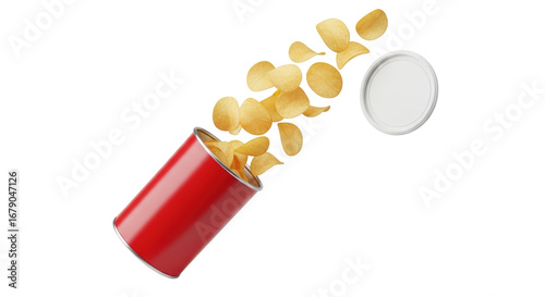 Isolated Can of Potato Chips