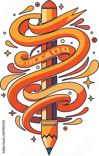 Mathematics Pencil T-Shirt Design, Unique Math T-Shirt for Problem Solvers – Pencil and Equation Graphic on Black Background with Orange Typography