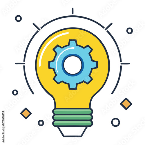 Light Bulb and Innovation Idea Graphic Design