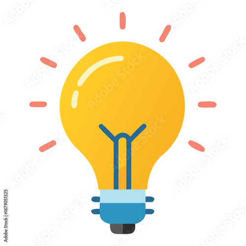 Light Bulb and Innovation Idea Graphic Design