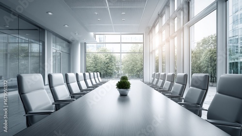 Bright Modern Corporate Boardroom with Minimalist Design