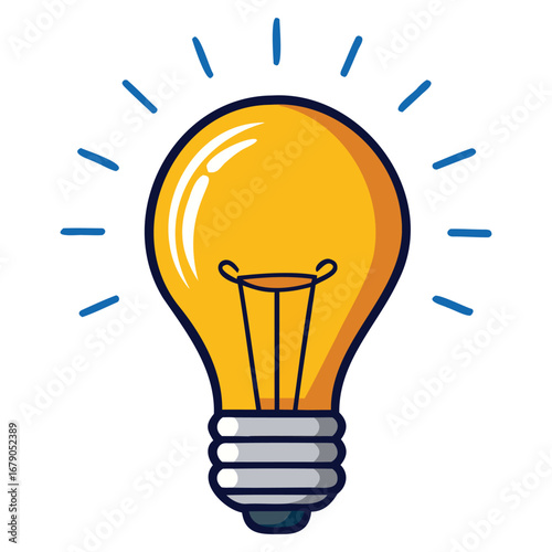 Light Bulb and Innovation Idea Graphic Design