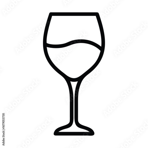 Wine Glass Icon Vector