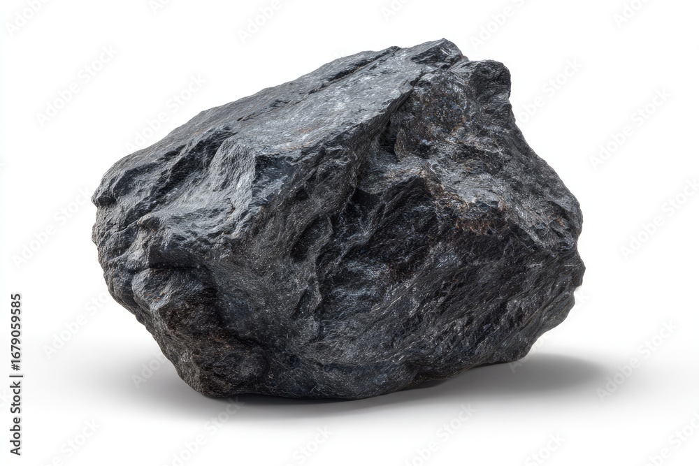 Obraz premium Isolated dark gray rock