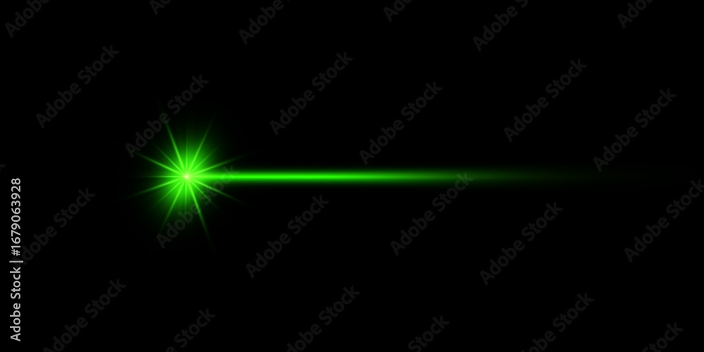 custom made wallpaper toronto digitalA vibrant green laser beam emitting light against a black background.