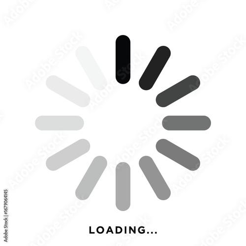 Loading Icon Vector, Buffering Progress Wheel Design, Progress Bar Spinner Design, Loading Animation Vector, Web App Loading Spinner