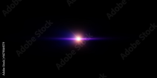 Wallpaper Mural A vibrant lens flare with purple and pink highlights against a black backdrop. Torontodigital.ca