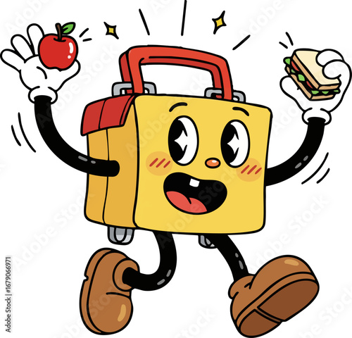 A Happy Lunchbox Excited for Lunchtime