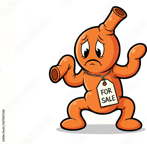 A Sad Toy with a "For Sale" Tag