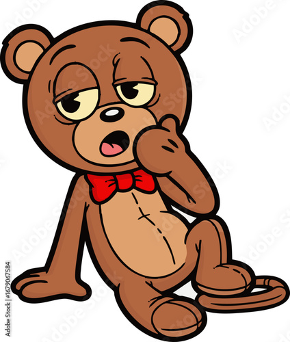 A Teddy Bear Falling Asleep Mid-Story