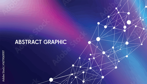 Vibrant abstract digital network background with interconnected lines and dots, symbolizing modern technology, global data flow, and futuristic communication