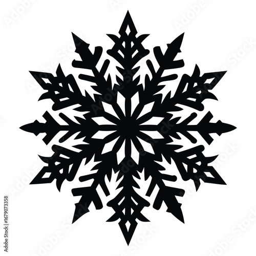 Snowflake Winter Silhouette Design Illustration