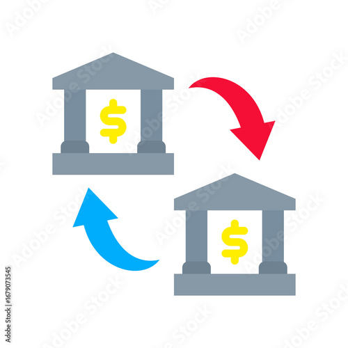 Bank Transfer flat icon