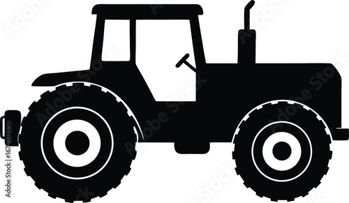tractor isolated on white