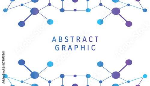 Abstract Network Connection Design with Blue and Purple Dots