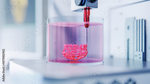 Photos Industrial 3D Printer Working on an Artificial Lung Implant