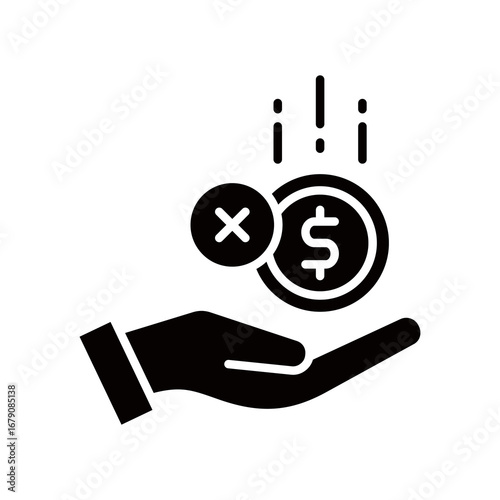 Unpaid glyph icon