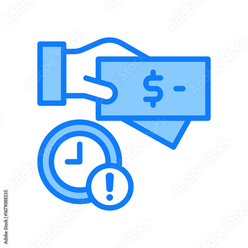 Late Fee blue icon 