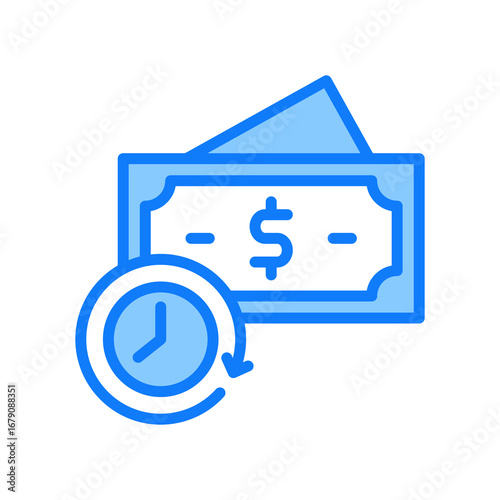 Pay Later blue icon 