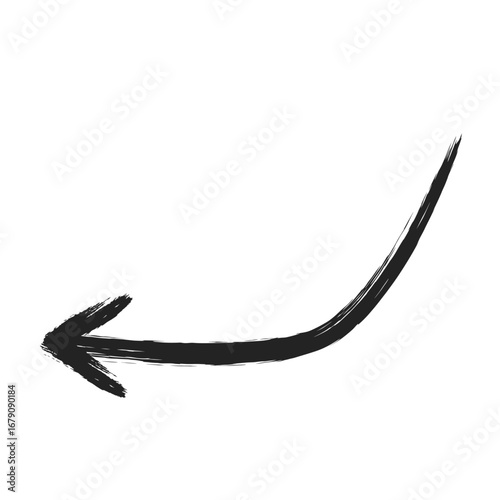 筆書きの矢印単品アイコン　