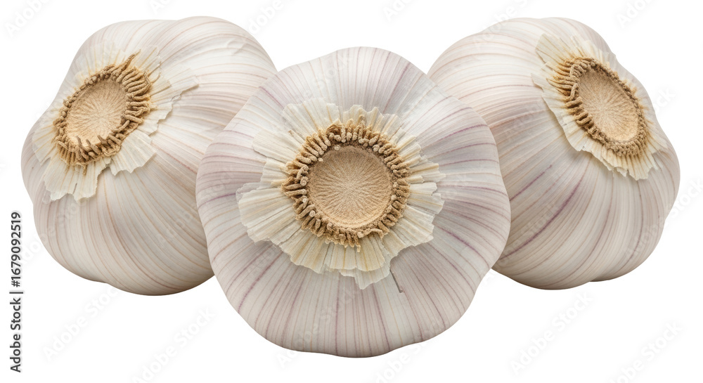 Obraz premium Isolated Three Garlic Bulbs