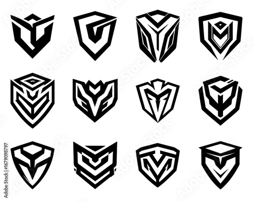 Collection of Abstract Shield Logos