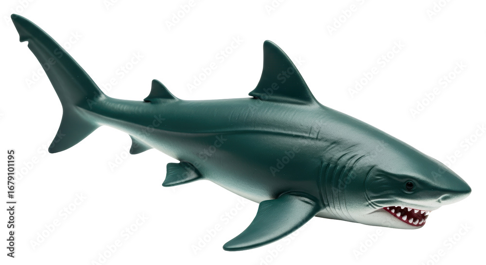 Fototapeta premium Isolated Green Toy Shark