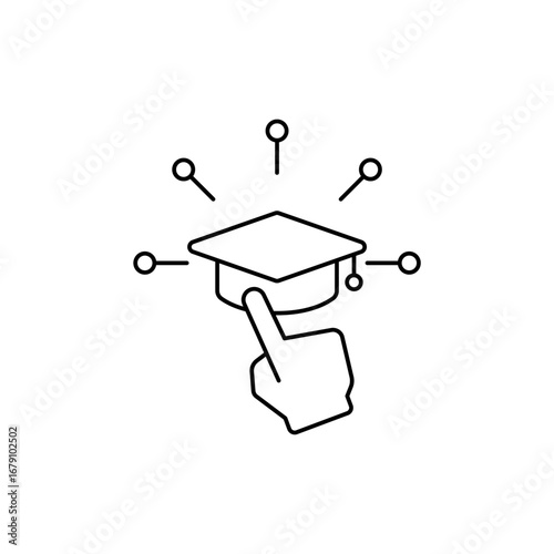 interactive icon outline editable stroke line drawing eps