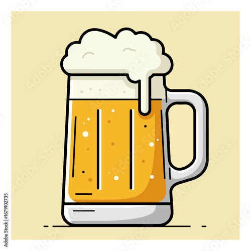 A Frosty Glass of Beer, Perfect Summer Drink.