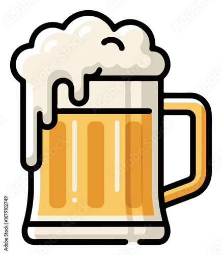 A Frosty Glass of Golden Beer.