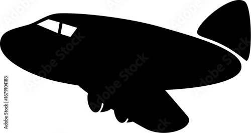 Airplane silhouette illustration 