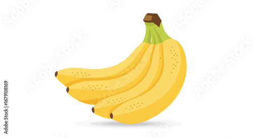 Illustration of a vibrant bunch of bananas depicting freshness and tropical flavors perfect for a healthy lifestyle related design or promotion
