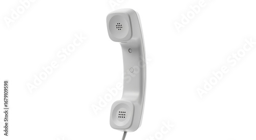 Bild auf Leinwand Isolated White Telephone Handset