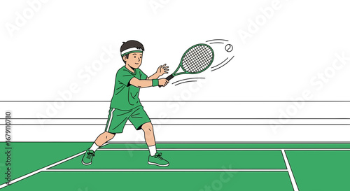 Young Athlete's Energetic Tennis Playful Moment Captures Excitement and Action