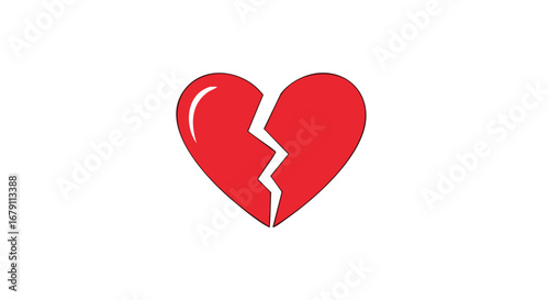 A Vivid Red Heart, Symbolizing Emotional Trauma or Heartbreak, Presented Against a Pristine White Background, Emphasizing the Intensity of the Loss
